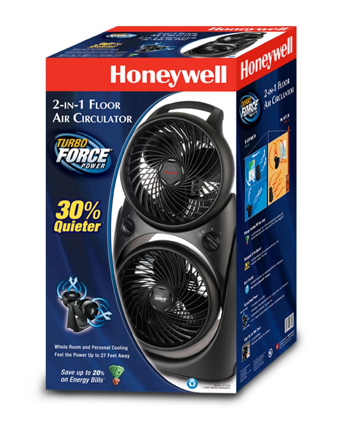 Honeywell HT9700, Honeywell 2in1 Air Circulator Fan Honeywell