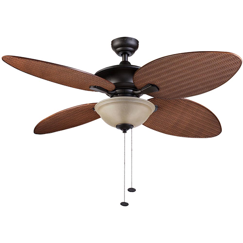 Honeywell Sunset Key Indoor and Outdoor Ceiling Fan, Bronze, 52-Inch - 10263
