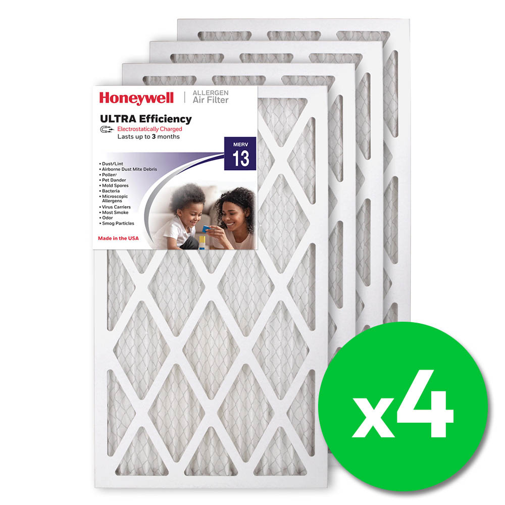 Honeywell 14x24x1 Ultra Efficiency Allergen MERV 13 Air Filter (4 Pack)