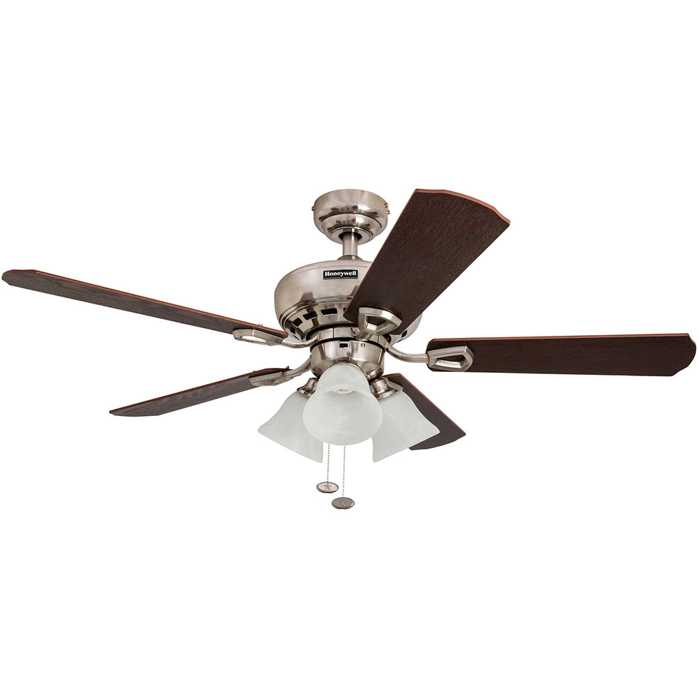 Honeywell Springhill Ceiling Fan, Brushed Nickel Finish, 44 Inch - 50184