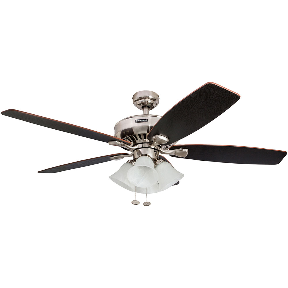 Honeywell Birnham Indoor Ceiling Fan, Brushed Nickel, 52-Inch - 50191