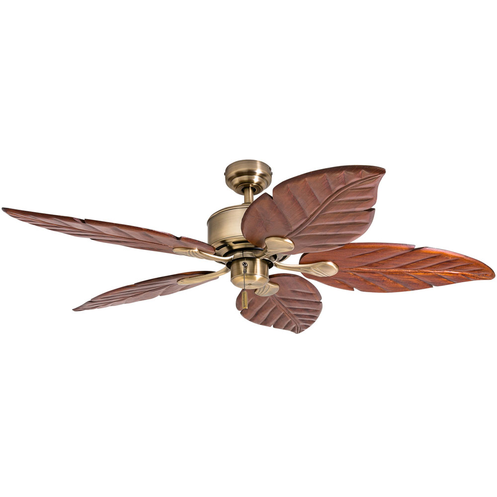 Honeywell Willow View Indoor Ceiling Fan, Brass Tropical, 52-Inch - 50502-03