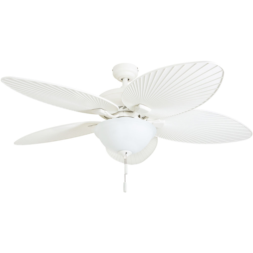 Honeywell Palm Island Indoor and Outdoor Tropical Ceiling Fan, White, 52-Inch - 50508-03