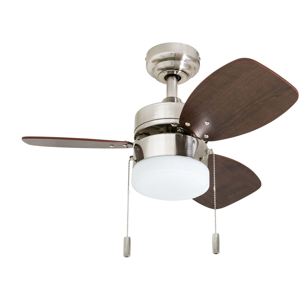Honeywell Ocean Breeze Indoor Ceiling Fan, Brushed Nickel, 30-Inch - 50601-03