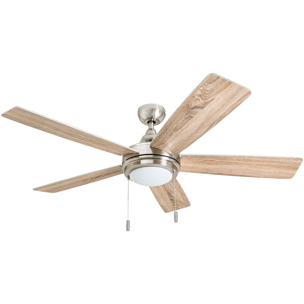 Honeywell Ventnor Indoor Ceiling Fan, Modern Brushed Nickel, 52-Inch - 50606-03