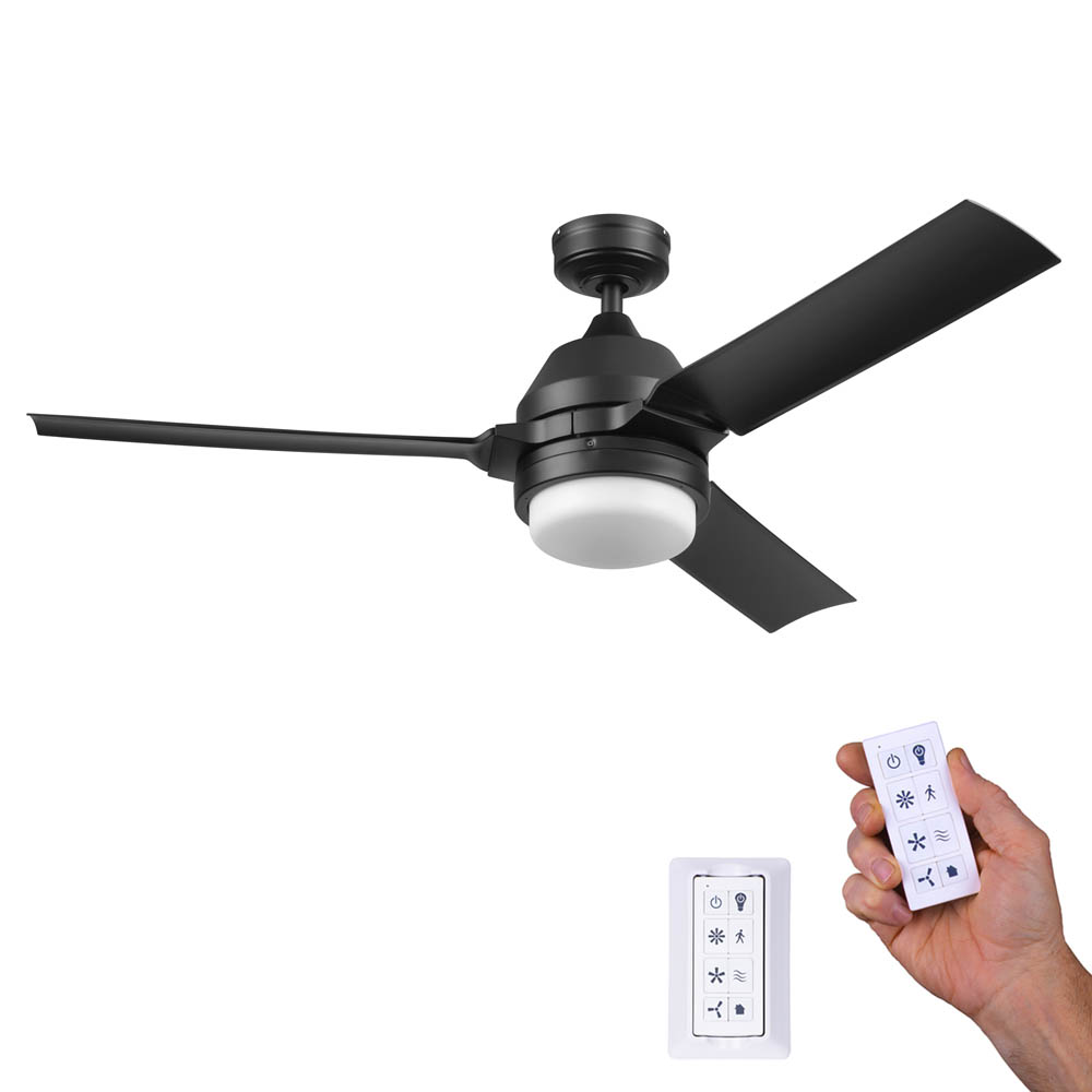 Honeywell Port Isle Wet Rated Outdoor Ceiling Fan, Matte Black, 54-Inch - 51856-01