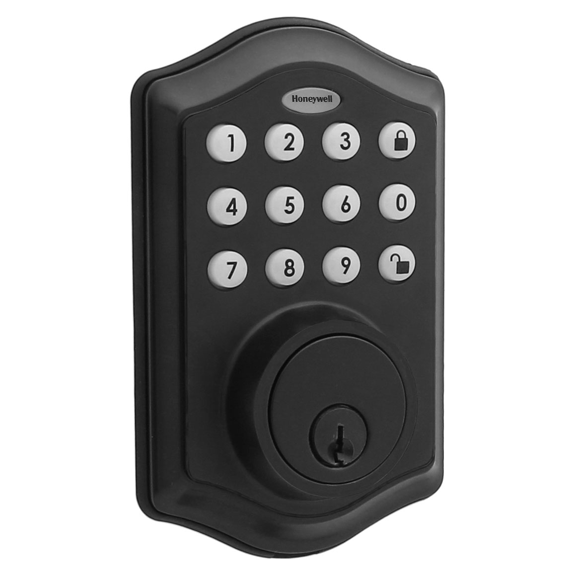 Honeywell Electronic Entry Deadbolt Door Lock, Matte Black, 8712509