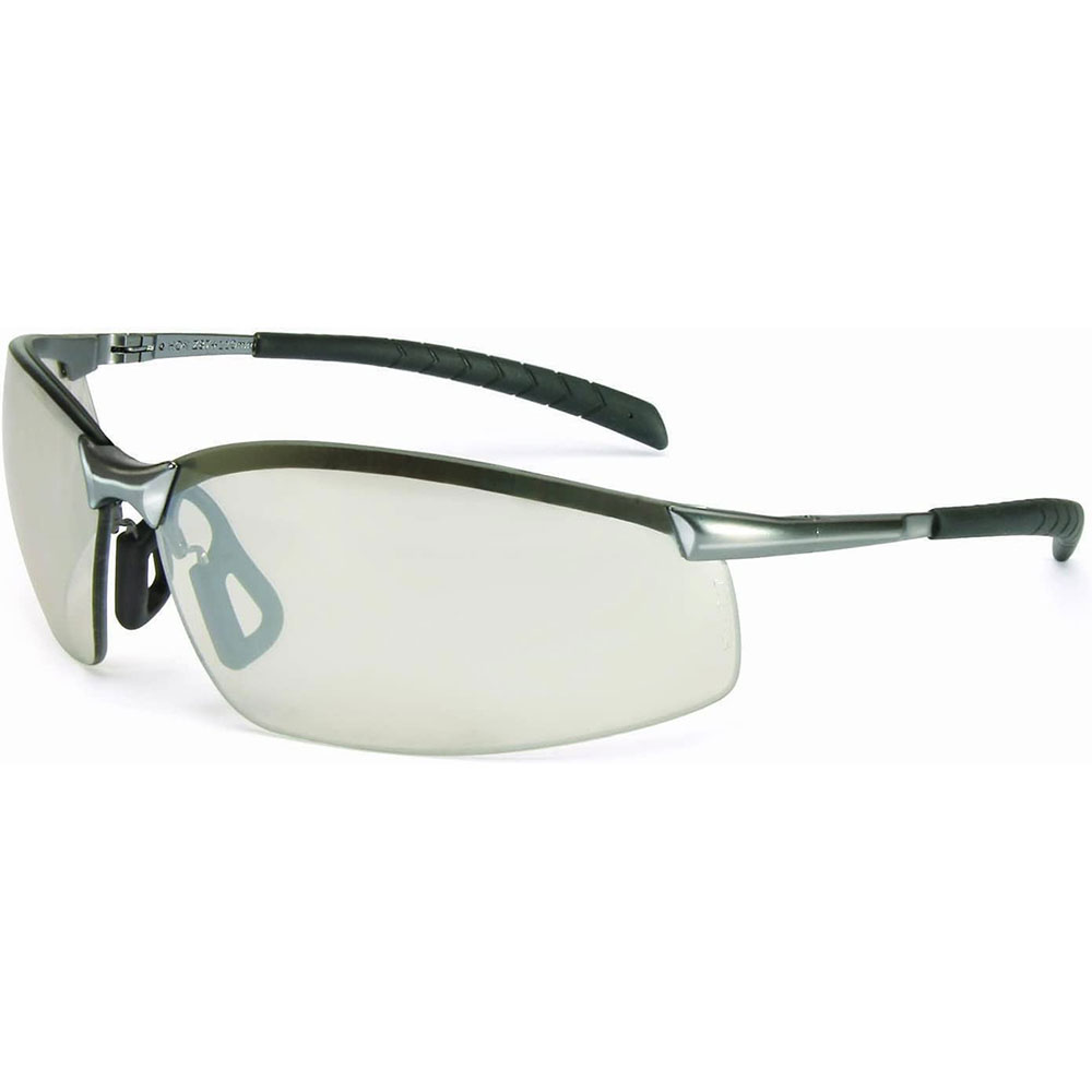 North by Honeywell GX-8 Series Safety Eyewear, Brushed Steel with Anti-Fog Lens - A1306