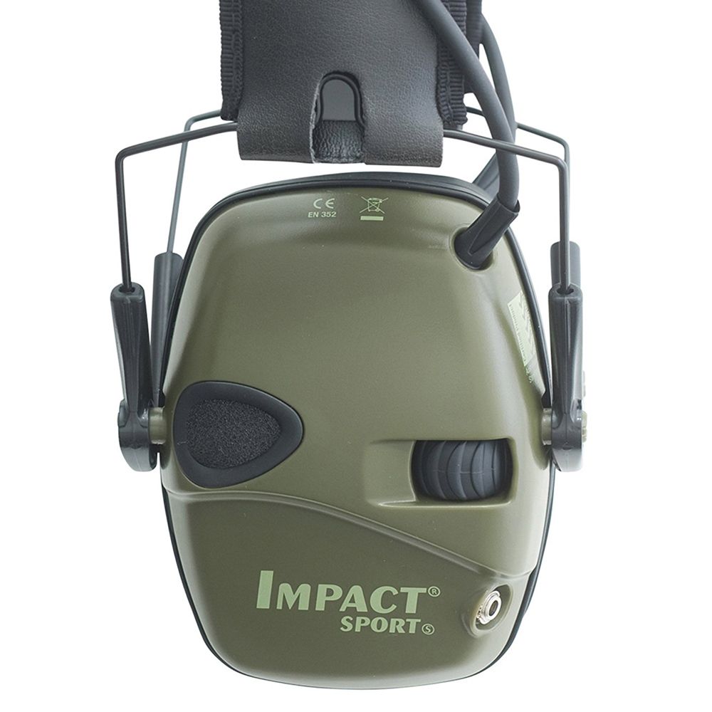 Honeywell Impact Sport Bolt Electronic Earmuff, Hunter Green - R-01526