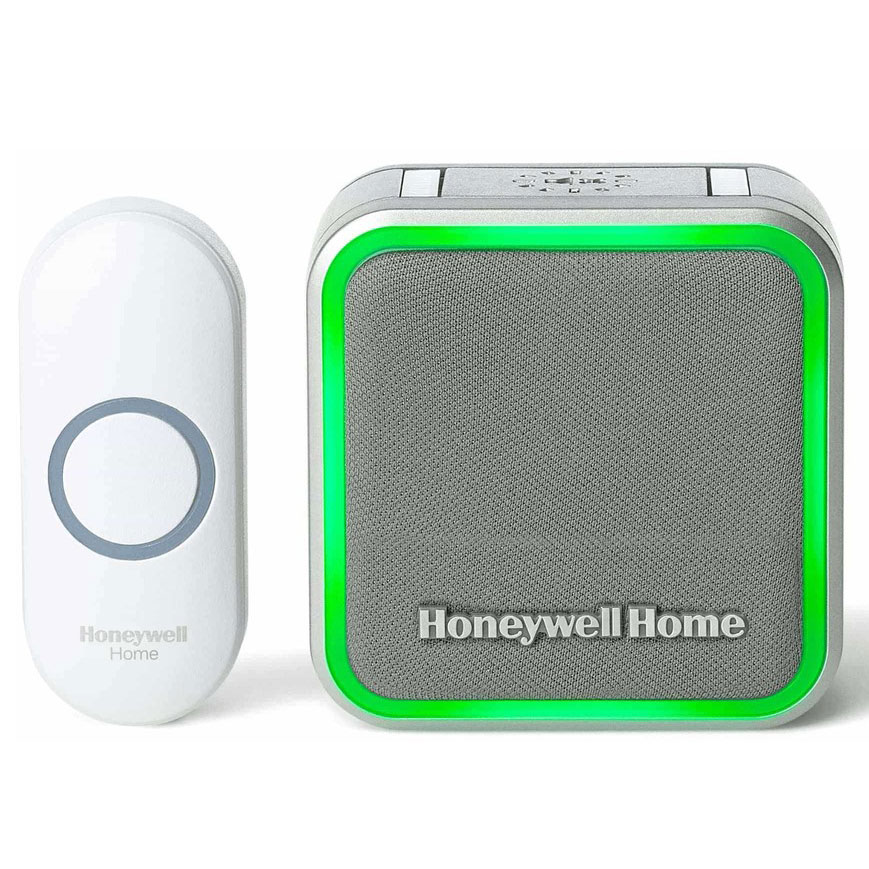 Honeywell Home 5 Series Portable Wireless Doorbell with Halo Light & Push Button - RDWL515A2000/E