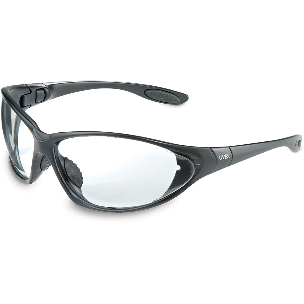 Uvex by Honeywell Seismic Black Safety Glasses with Clear Anti-Fog/Anti-Scratch Lens - S0600D