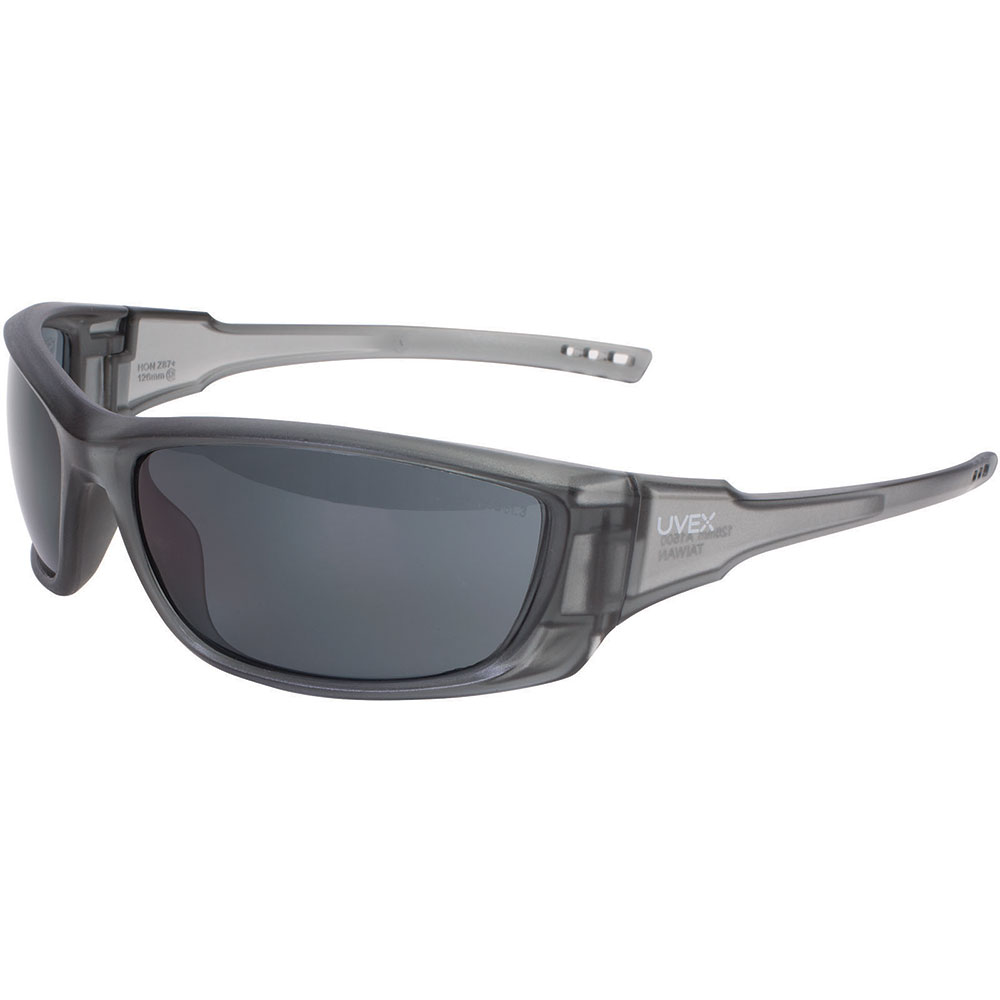 UVEX by Honeywell A1500 Series Safety Eyewear with Gray Frame, Gray Lens and Uvextra Anti-Fog Lens Coating - S2166X