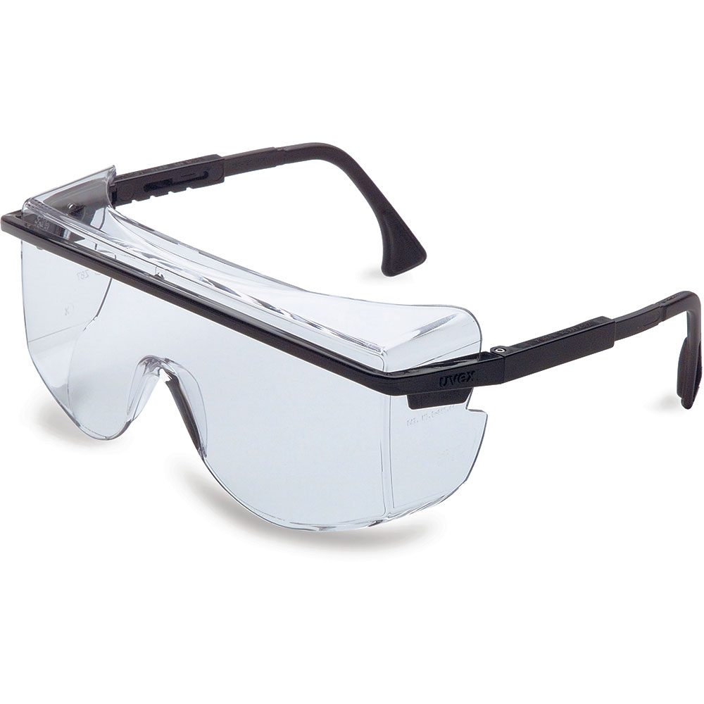 Uvex by Honeywell Astrospec 3001 Black Safety Glasses with Clear Anti-Fog Lens - S2500C