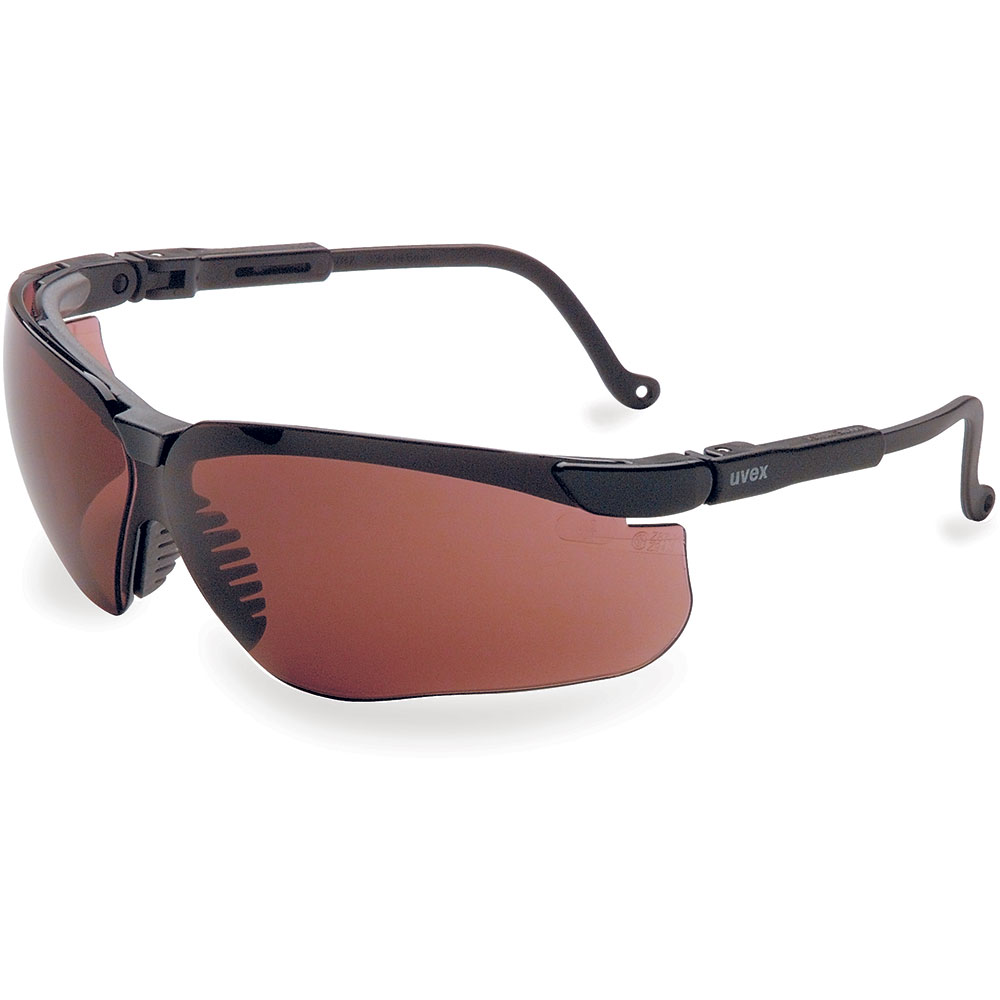 Uvex by Honeywell Genesis Safety Eyewear, Wraparound Frame, SCT-Gray, Black, Clear - S3205HS