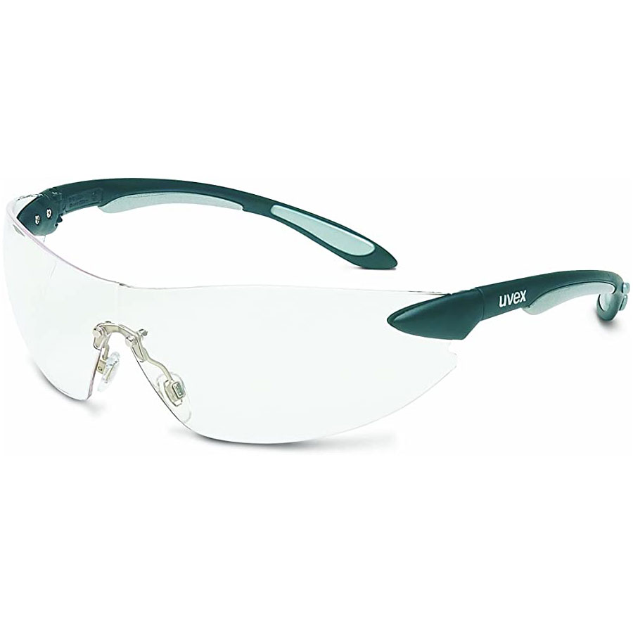 Uvex by Honeywell Ignite Black Silver Safety Glasses with Clear Anti-Fog Lens - S4400X