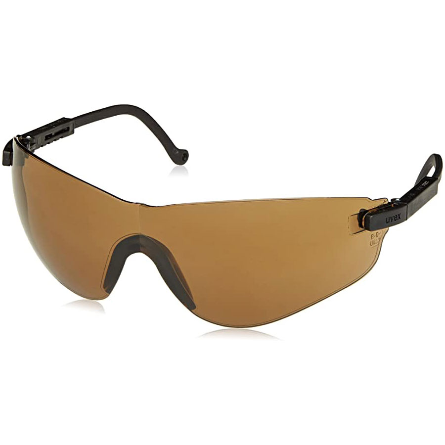 Uvex by Honeywell Falcon Black Safety Glasses with Clear Anti-Fog Lens - S4501