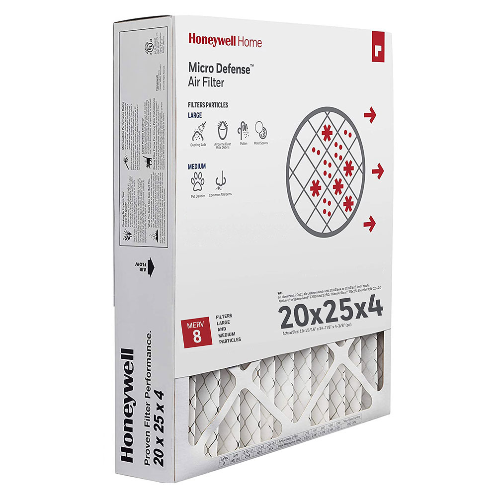 Honeywell Home Air Filter High Efficiency CF100A1025/U, 20x25x4 - Merv 8