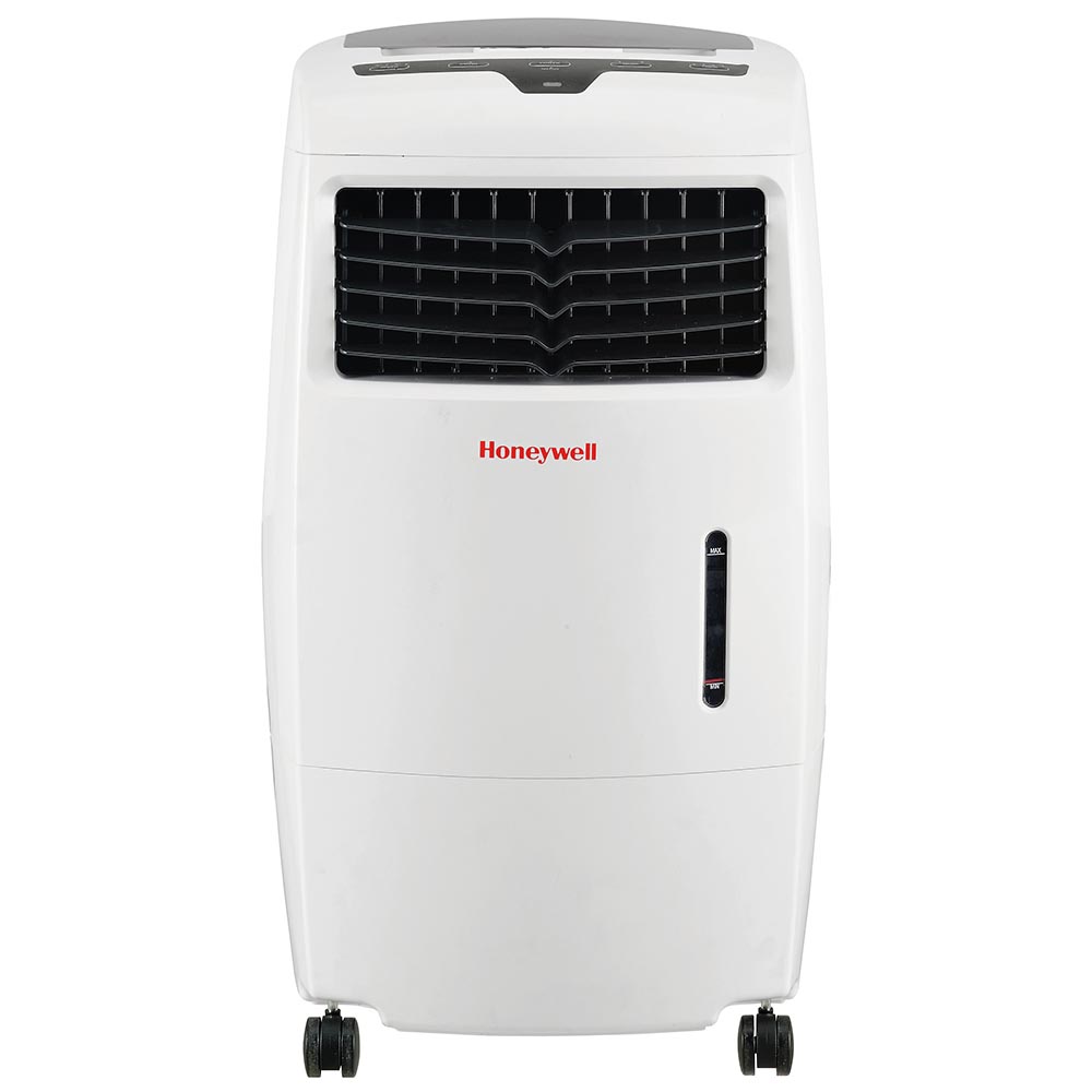 Honeywell CL25AE Evaporative Air Cooler, Fan and Humidifier with Ice Compartment, 500 CFM - 6.6 Gallon Tank, White
