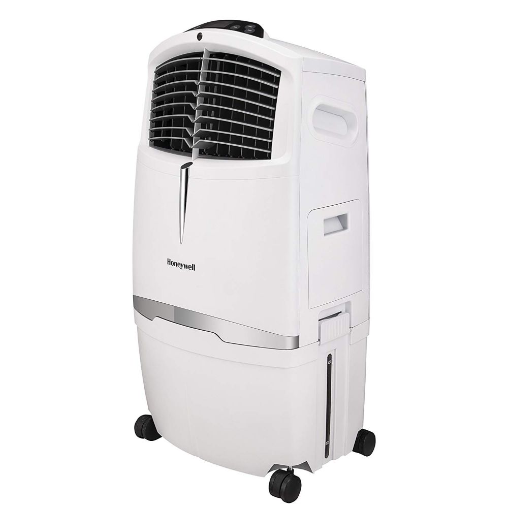 Honeywell CL30XCWW Indoor Portable Evaporative Air Cooler, Fan And Humidifier With Ice Compartment, 806 CFM - 7.9 Gallon Tank, White