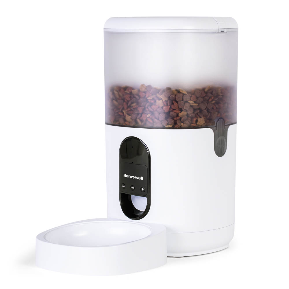 Honeywell Automatic Pet Feeder, 6L - Programmable or Remote-Triggered Dry Food Dispenser