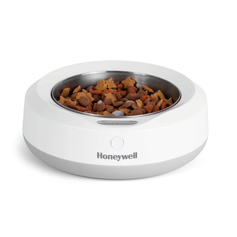 Honeywell 2-in-1 Smart Pet Bowl with Removable Slow Feeder Insert - Monitors Pets Eating Habits