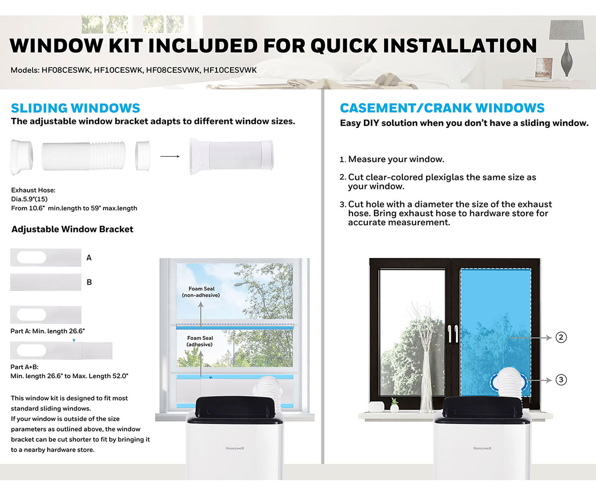 honeywell hf air conditioner window bracket installation