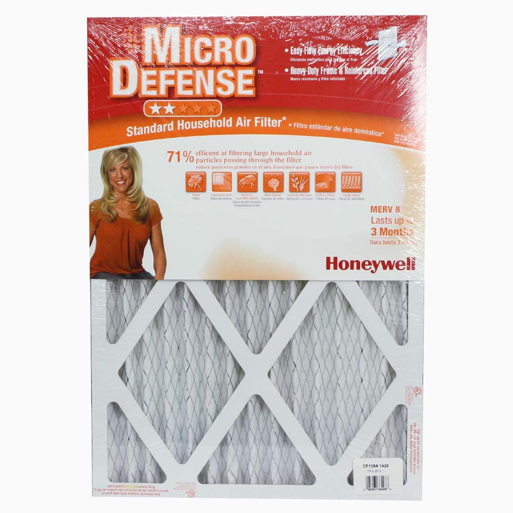 Honeywell Air Filter Standard Efficiency CF108A1420/A, 14x20x1 - Merv 8