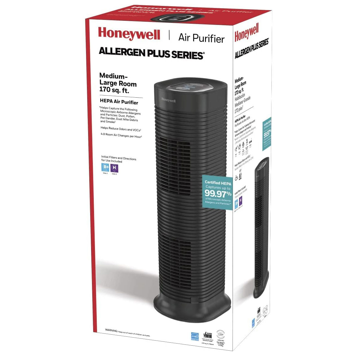 Honeywell HEPA Home Air Purifier for Allergies - HPA160