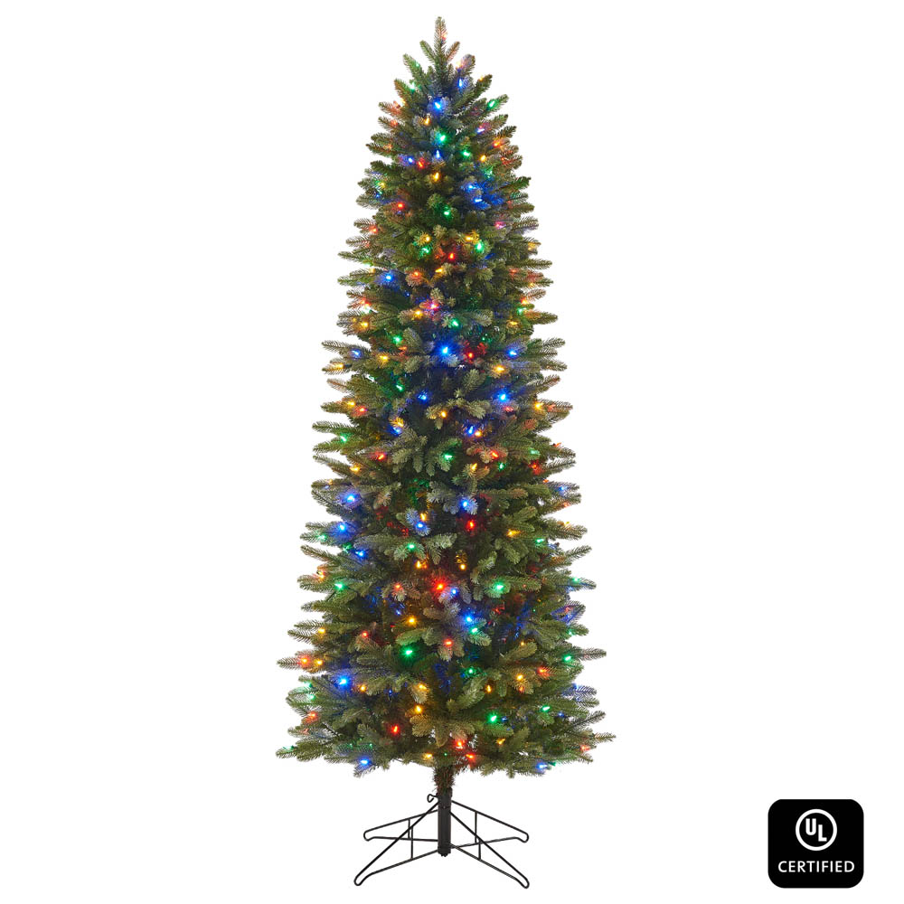 Honeywell 7 ft Pre-Lit Christmas Tree, Regal Fir Artificial Tree with 400 Dual Color Changing LED Lights