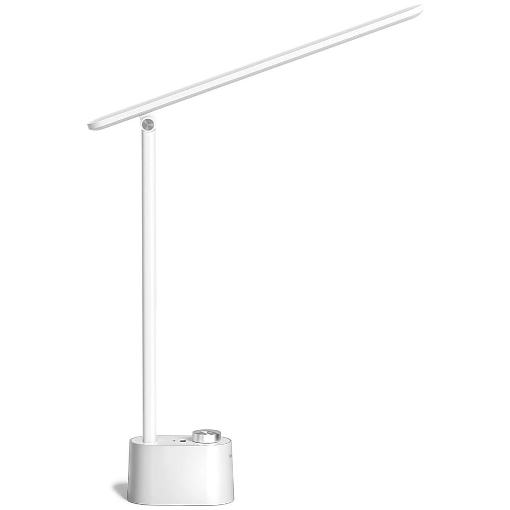 Honeywell Foldable Modern Desk Lamp with USB A+C Charging Port, White - HWT-H01W