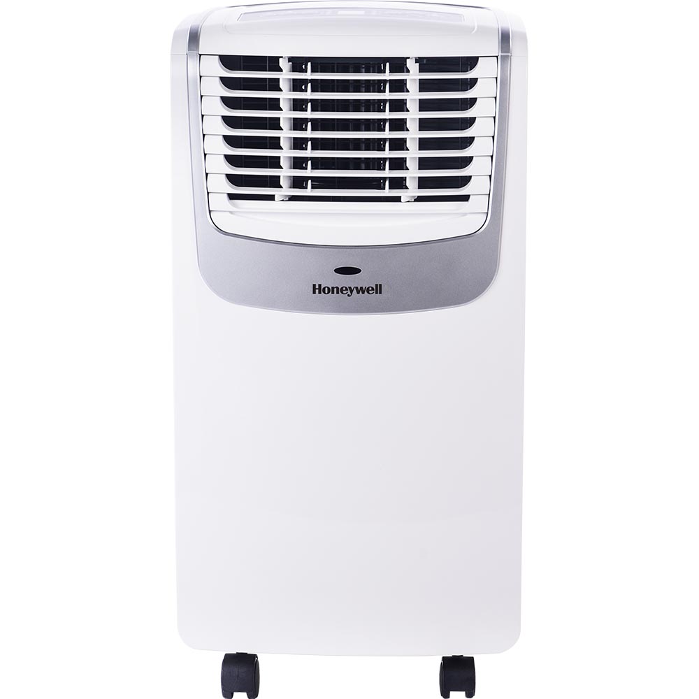 Honeywell MO10CESWS Compact Air Conditioner, 10,000 BTU Cooling, with Dehumidifier & Fan (White/Silver)