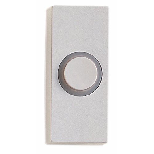 Honeywell Home RPW210A1002/A Wired Surface Mount Illuminated Push Button for Door Chime, White