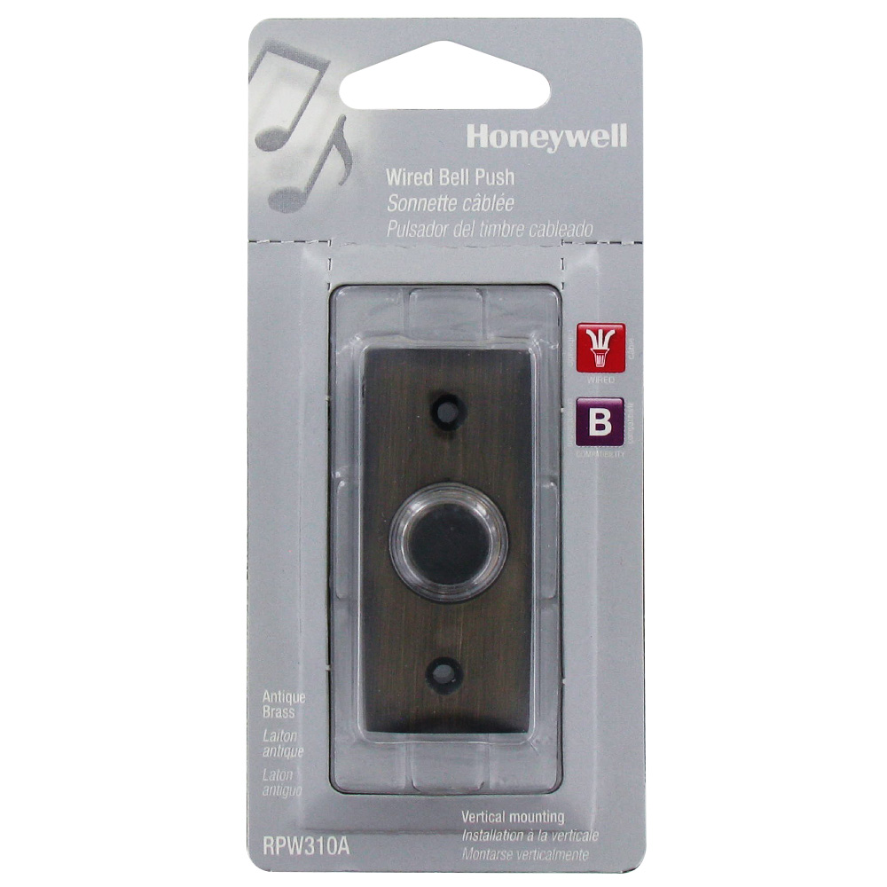 Honeywell Home Wired Push Button for Door Chime, RPW310A1000/A