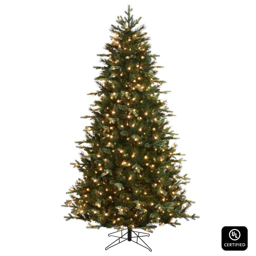 Honeywell 7.5 ft. Whistler Fir Pre-Lit Artificial Christmas Tree with 600 Warm White LED Lights