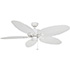 Honeywell Duvall Tropical Palm Leaf Indoor and Outdoor Ceiling Fan, White, 52-Inch - 50206