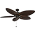 Honeywell Palm Island Indoor and Outdoor Ceiling Fan, Bronze, 52-Inch - 50207