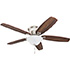 Honeywell Glen Alden Low Profile Ceiling Fan with Bowl Light, Brushed Nickel, 52-Inch - 50519-03