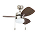 Honeywell Ocean Breeze Ceiling Fan with Frosted Cylinder Light, Brushed Nickel, 30-Inch - 50601-03
