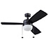 Honeywell Barcadero 3-Blade Ceiling Fan with Light, Matte Black, 44-Inch - 51476
