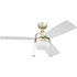 Honeywell Barcadero 3-Blade Ceiling Fan with Light, Champagne, 44-Inch - 51625