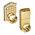 Honeywell Electronic Entry Knob Door Lock with Keypad in Polished Brass, 8732001