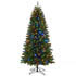 Honeywell 6.5 ft Slim Pre-Lit Christmas Tree, Eagle Peak Pine Artificial Tree with 350 Dual Color Changing LED Lights