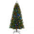 Honeywell 6.5 ft Slim Pre-Lit Christmas Tree, Eagle Peak Pine Artificial Tree with 350 Dual Color Changing LED Lights