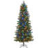 Honeywell 7.5 ft Slim Pre-Lit Christmas Tree, Churchill Pine Artificial Tree with 400 Dual Color Changing LED Lights