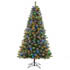 Honeywell 7.5 ft Pre-Lit Christmas Tree, Frances Cashmere Artificial Tree with 450 Dual Color Changing LED Lights