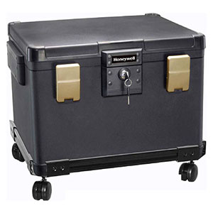 Honeywell Legal Size Fire and Water File Chest with Wheel Cart - 1.06 cu. ft.