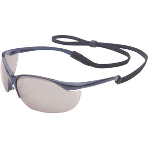 Uvex by Honeywell Vapor Safety Eyewear Metallic Blue, Silver Anti-Scratch Lens