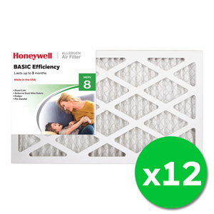 Honeywell 12x20x1 Standard Efficiency Allergen MERV 8 Air Filter - 12 Pack