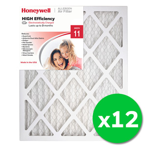 Honeywell 16x20x1 High Efficiency Allergen MERV 11 Air Filter - 12 Pack