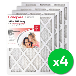 Honeywell 16x20x1 High Efficiency Allergen MERV 11 Air Filter - 4 Pack